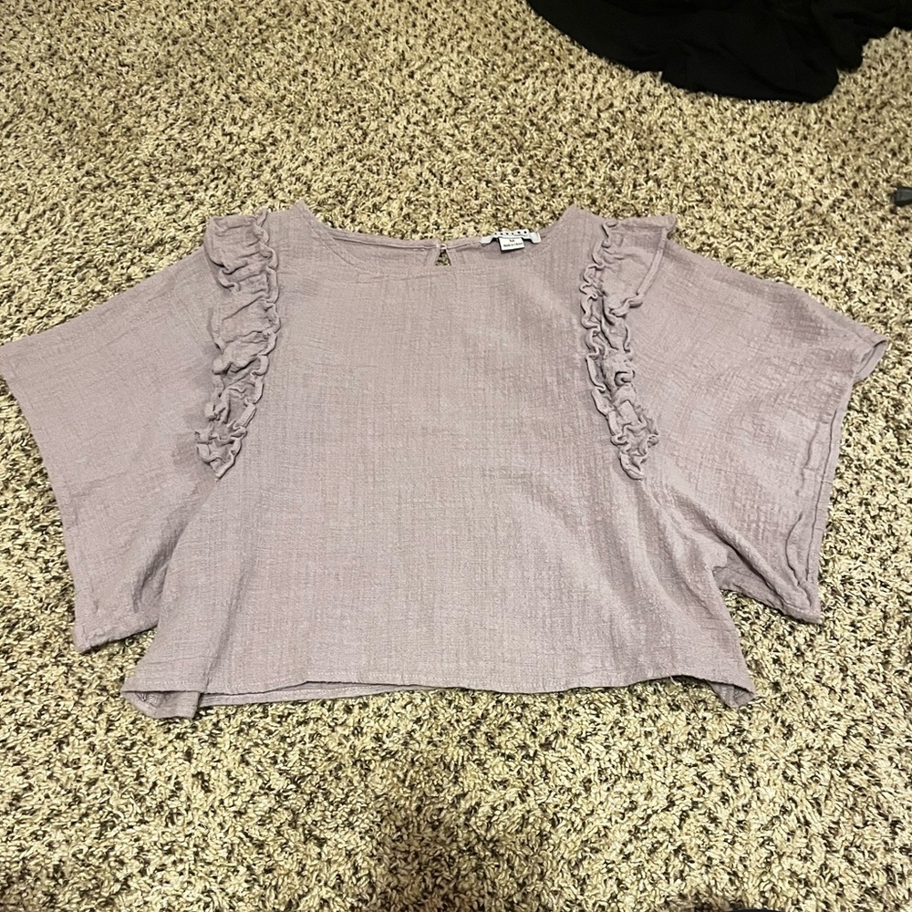 Purple Cropped Shirt
